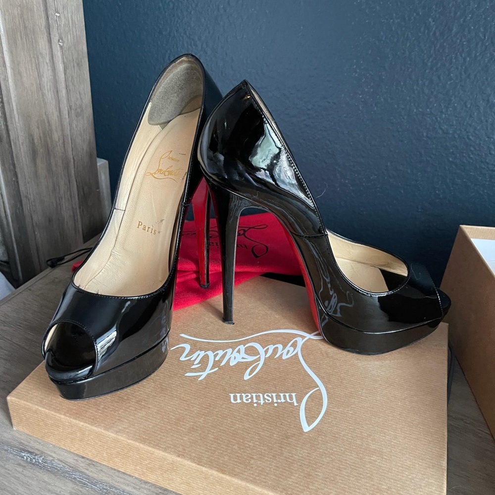 Selling authentic Christian Louboutins.